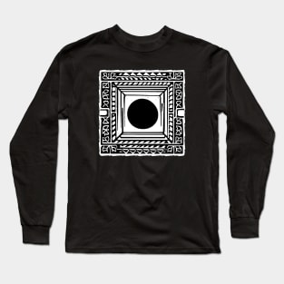 Square Symbol Pattern Long Sleeve T-Shirt